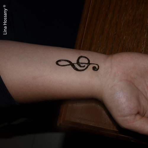Tatouage au henné Note de musique